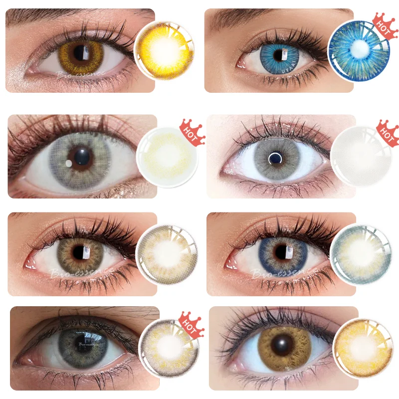 

Линзы био-эссенция 2 шт. = 1 пара, контактные линзы синего, зеленого, коричневого цветов, линзы натурального цвета для глаз, бесплатная доставк...