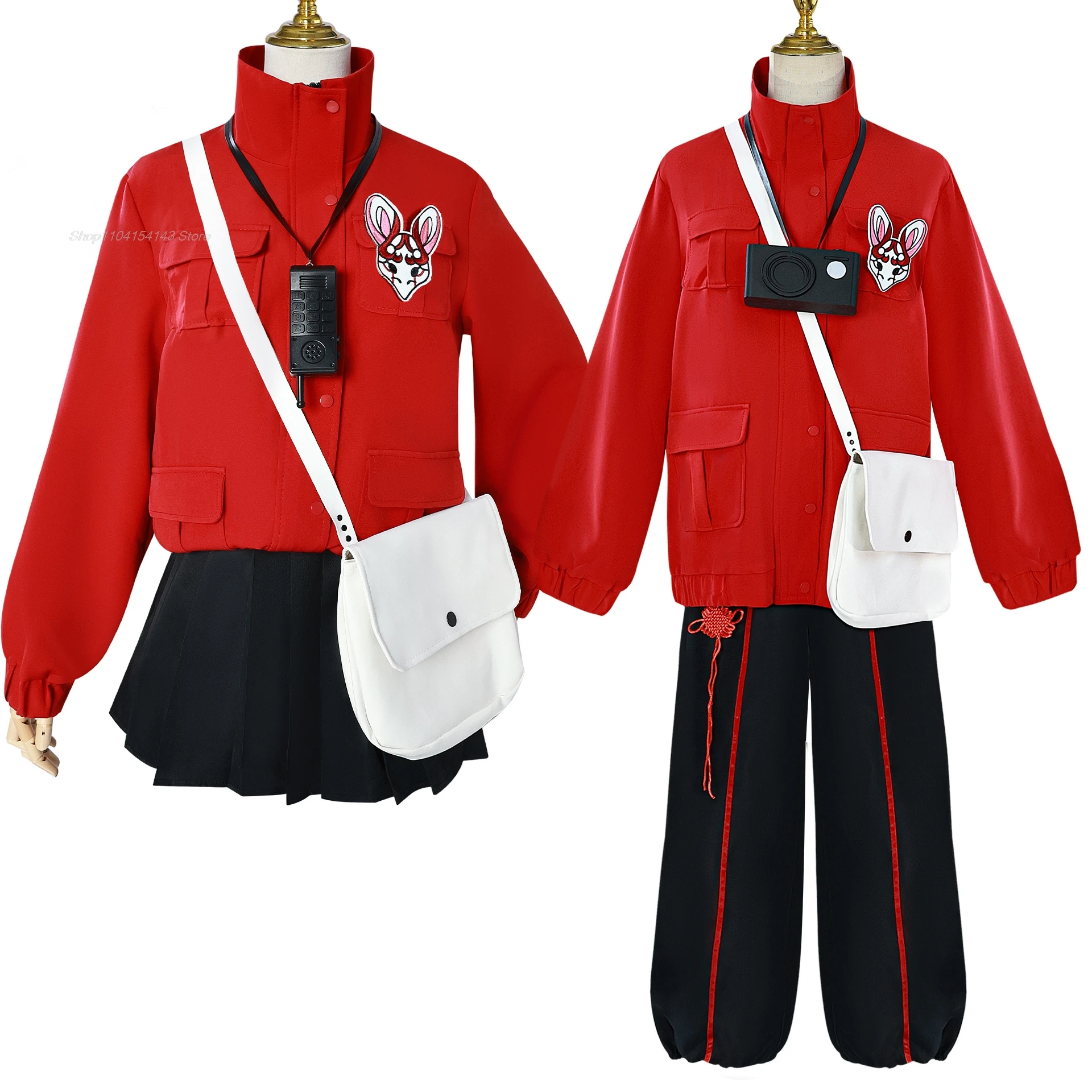 Anime Liyuting Cosplay costume Game The Funeral Costume Wig Li Yuting Clothing Party Suit for unsex dress hallowen party