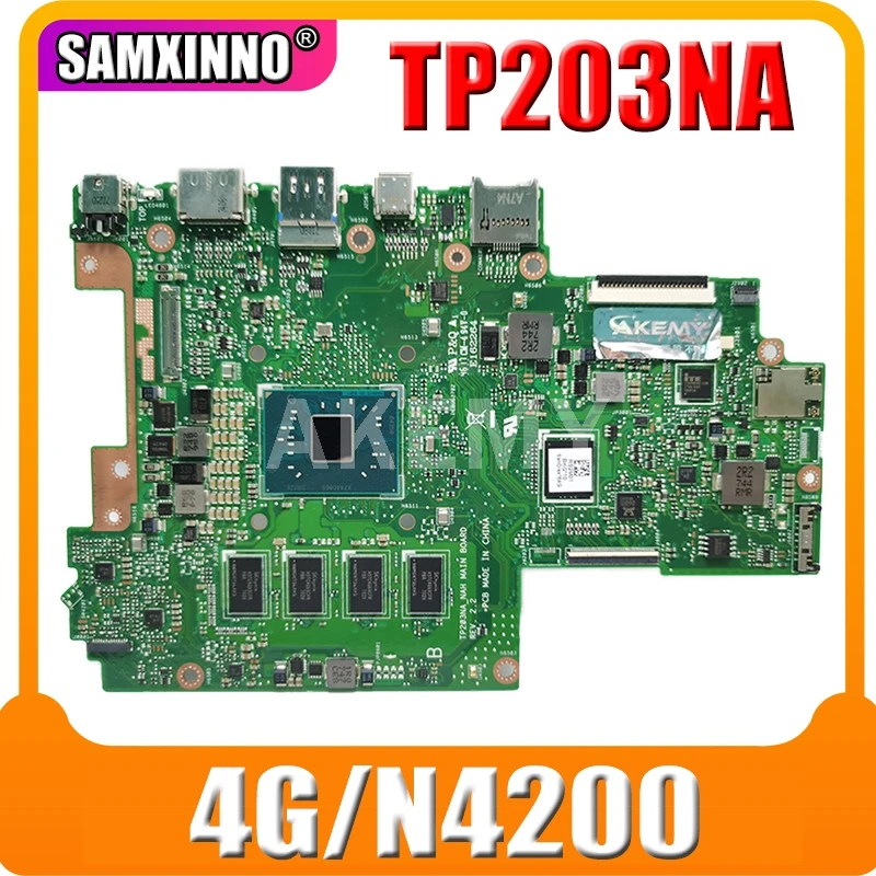 

New TP203NA 4G/N4200 Motherboard (EMMC_64G) For Asus TP203NA TP203N TP203M TP203MA Laotop Mainboard Motherboard