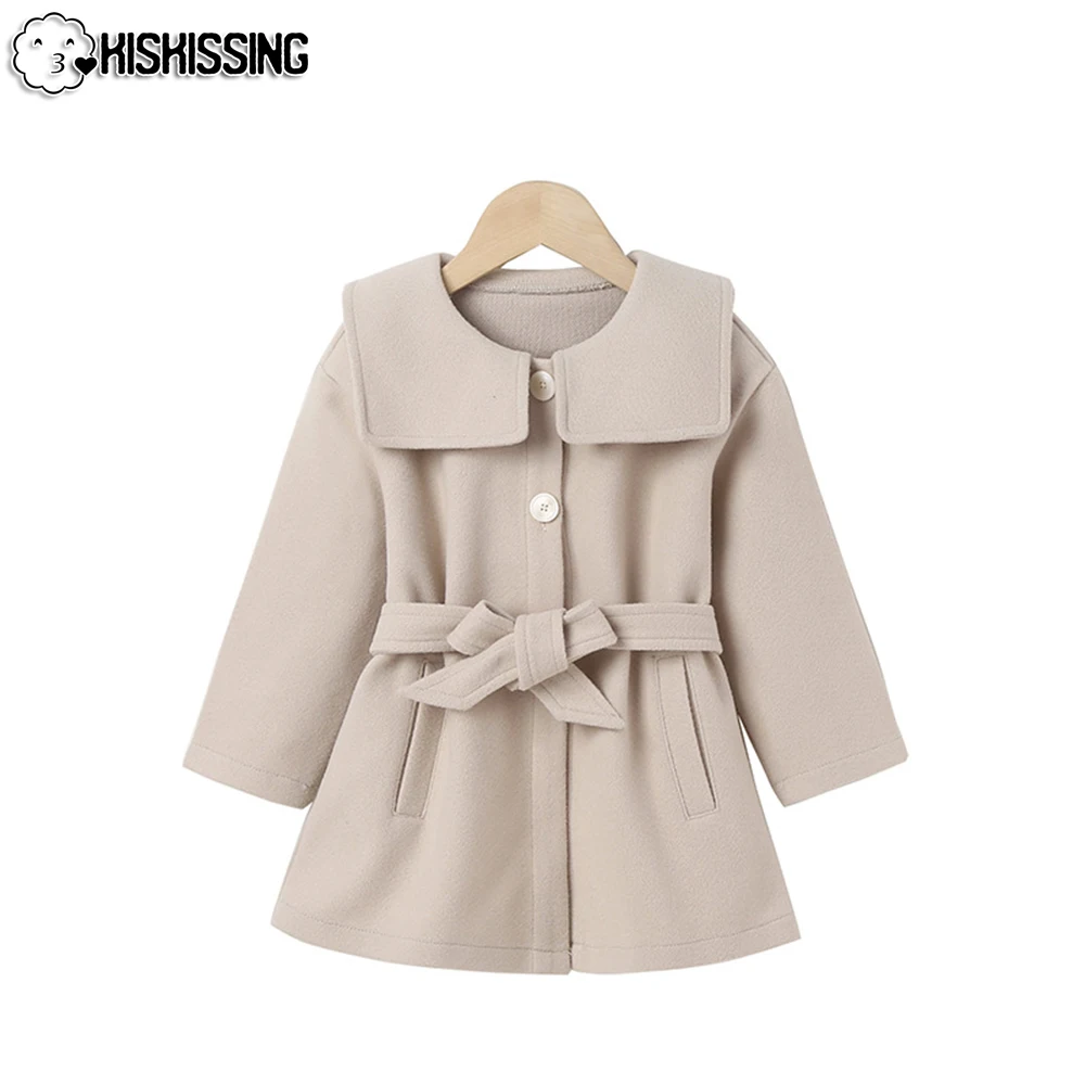 KISKISSING Girl Children's Coat Autumn Solid Toddler Winter Jacket Clothing for Kids Outerwear Fashion Children Coat Girls 2022