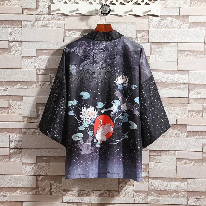 

M-5XL размера плюс традиционное кимоно, японское женское и мужское, высококачественное повседневное уличное кимоно, кардиган