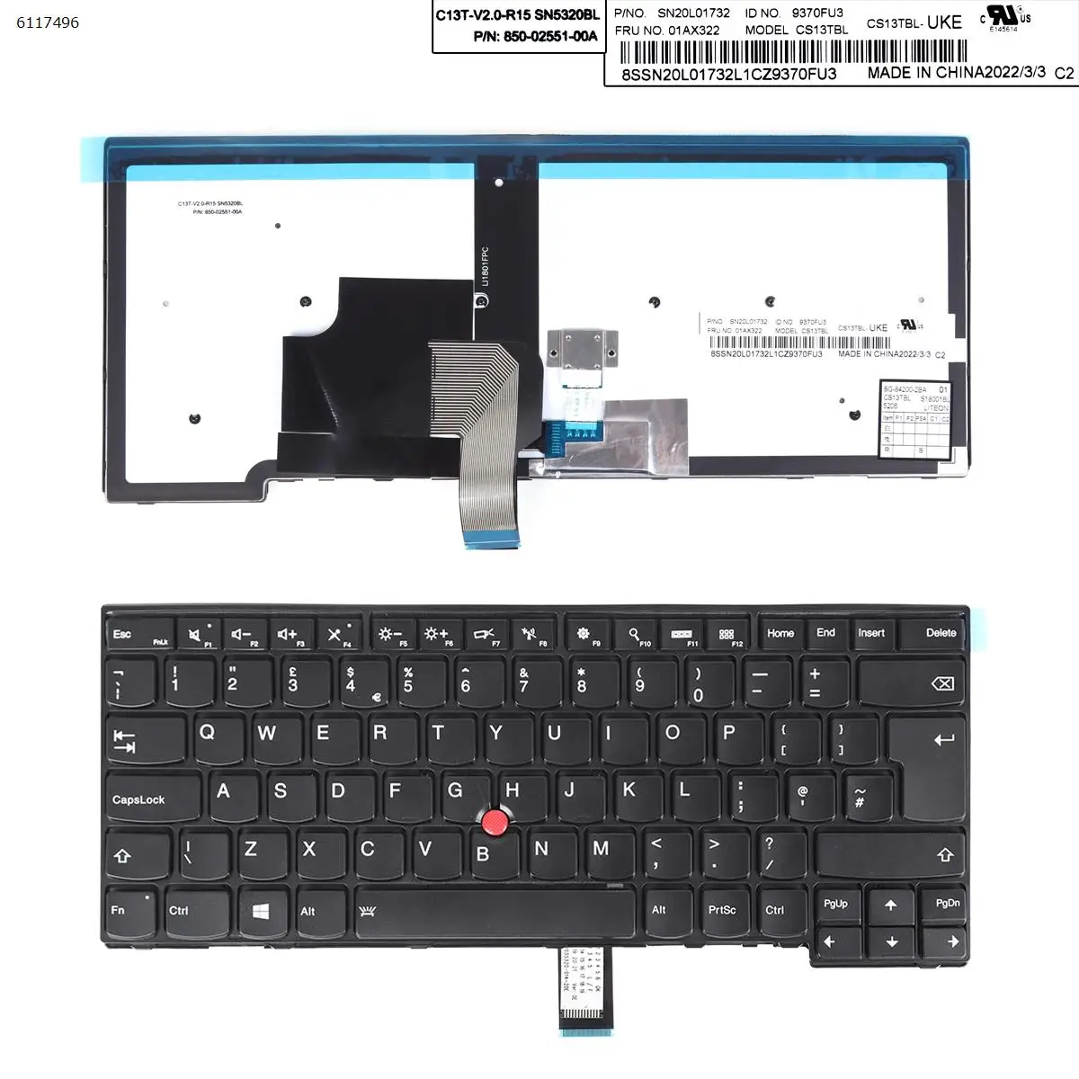 

UK Laptop Keyboard for IBM Thinkpad T440 T440P T440S T450 T450s T431s E431 BLACK FRAME BLACK Backlit With Point stick