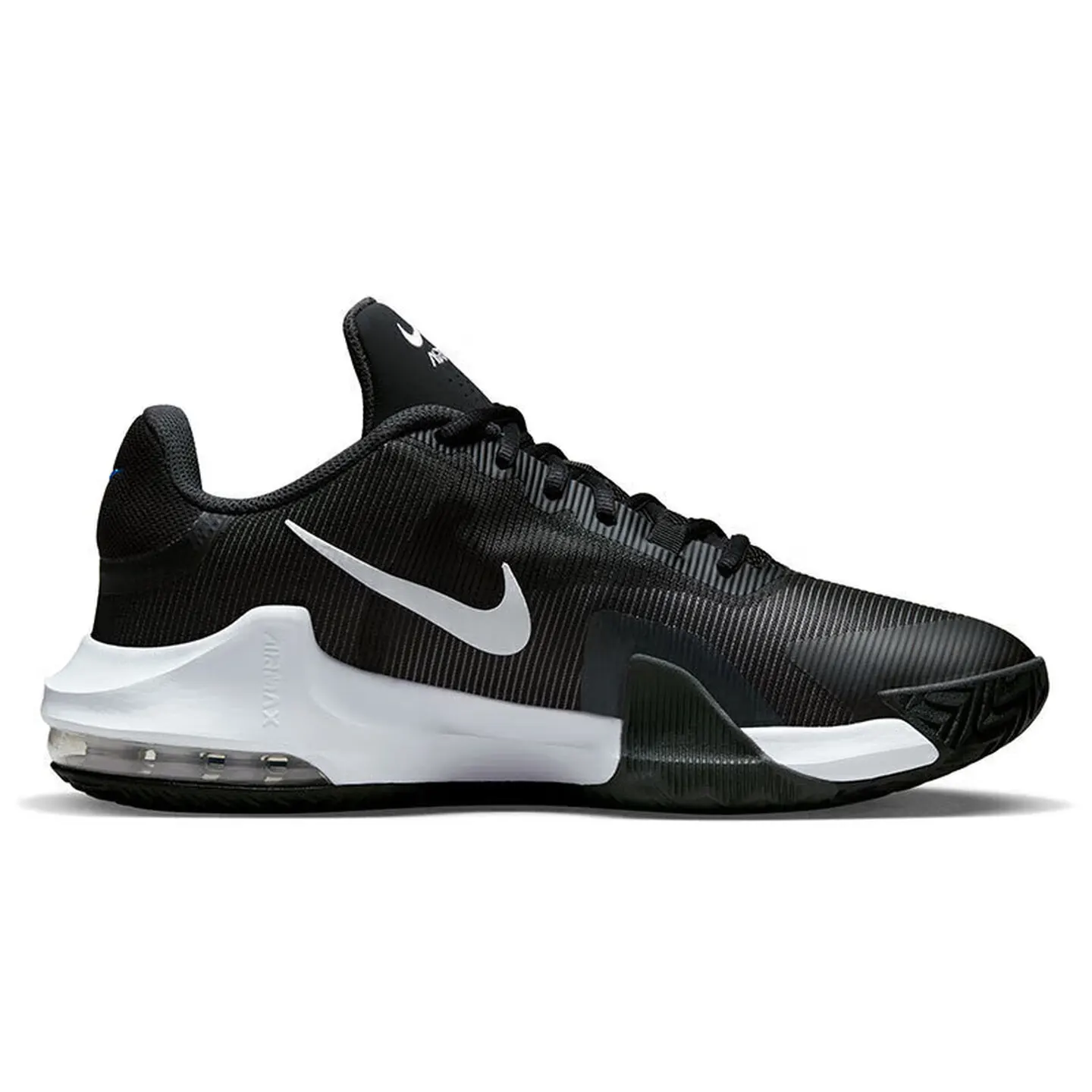 Фото Баскетбольные кроссовки Nike Air Max Impact 4 с низким профилем, повседневные, универсальные, нескользящие, прочные, с амортизацией, DM1124-001 №2