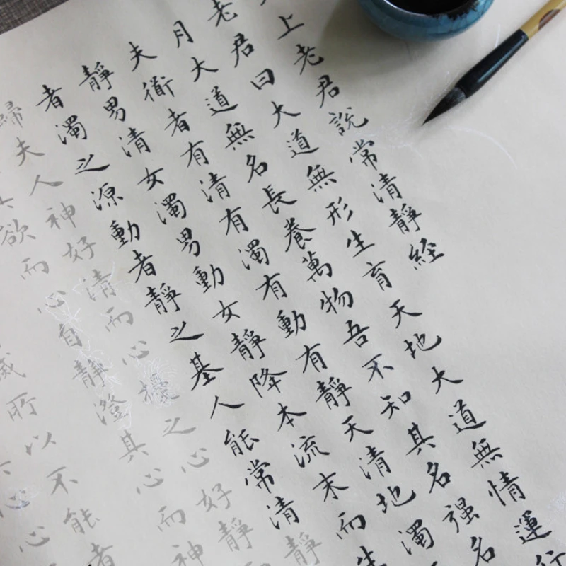 Wen Zhengming Small Regular Script Copybook Brush Pen Calligraphy Chinese Taoist Scripture Copying Xuan Paper Notebook