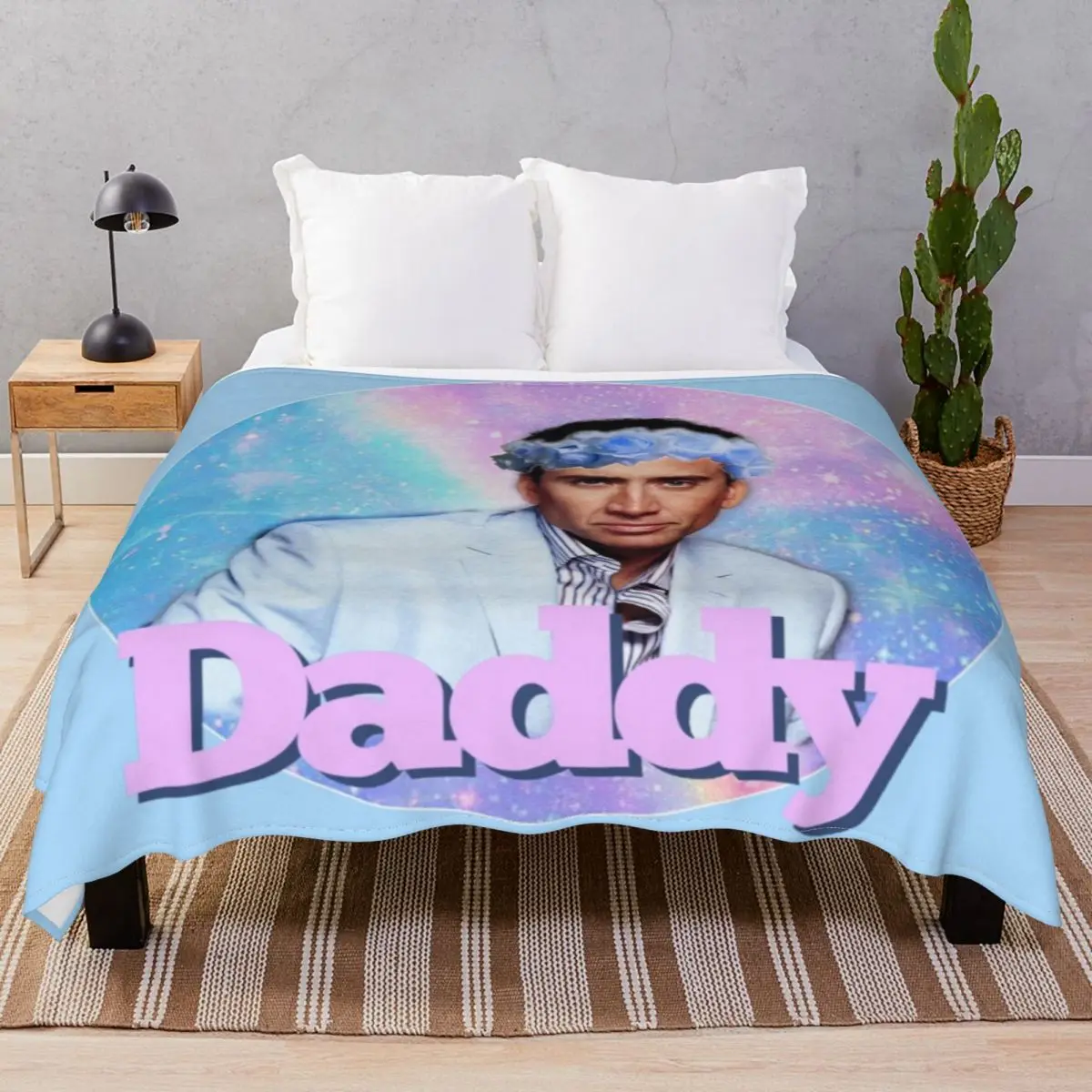 Daddy Blankets Flannel Textile Decor Portable Throw Blanket for Bedding Sofa Travel Office