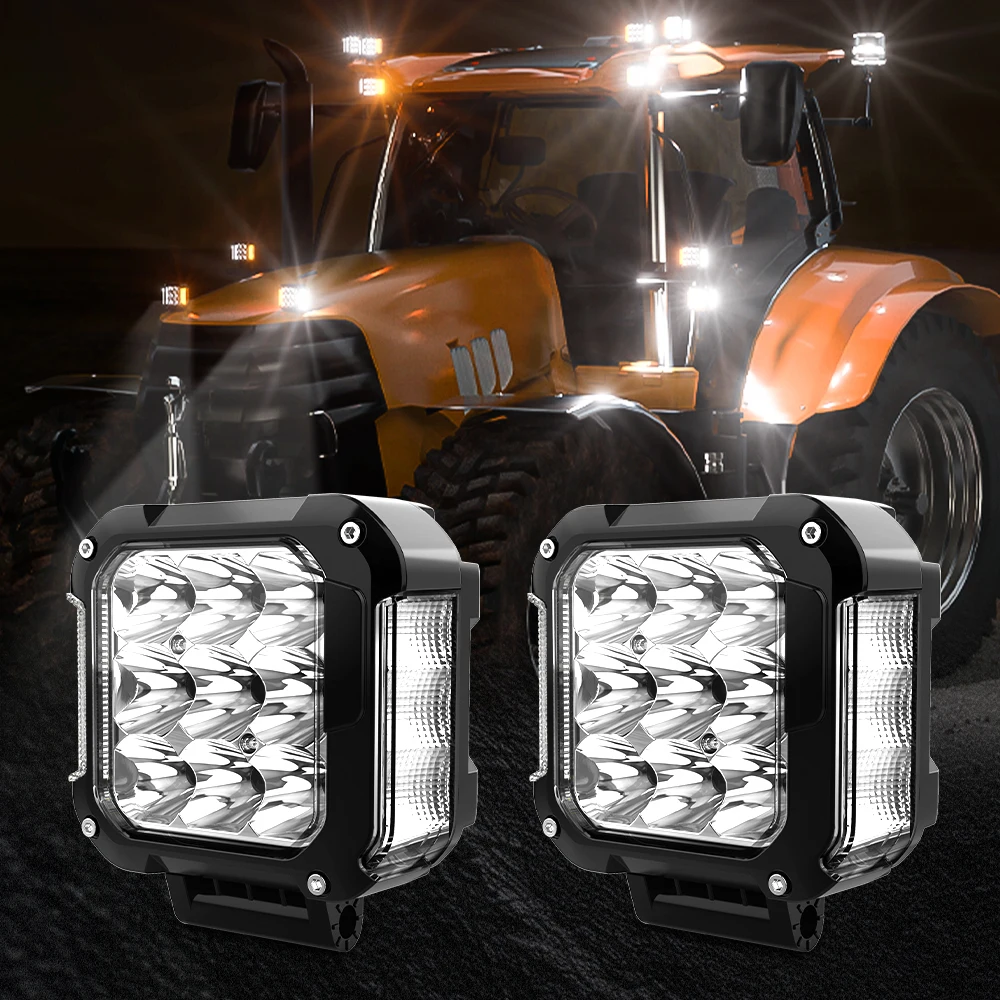 Фото Светодиодные боковые фары LOYO Side Shooter 4x4 с дневными ходовыми огнями, IP68, внедорожные, рабочие, для автомобиля №1