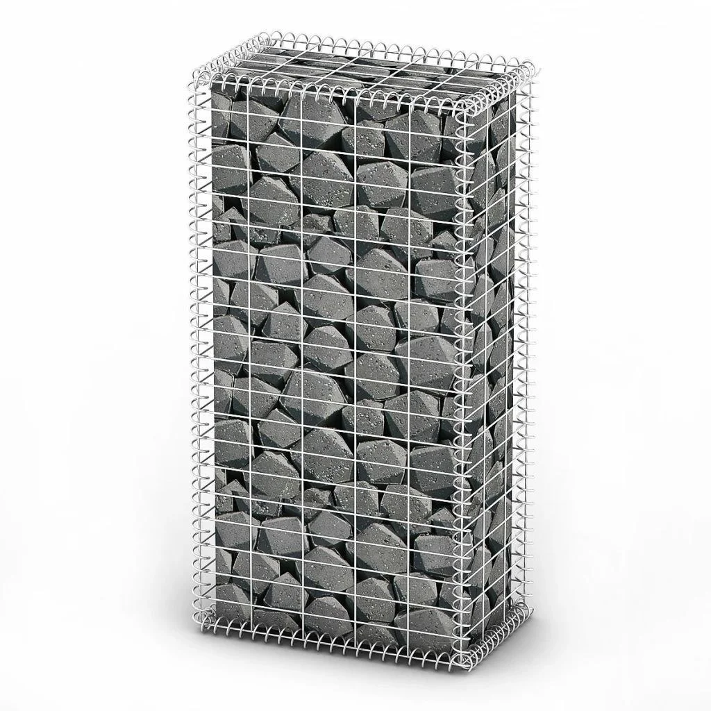 

Gabion Basket with Lids Galvanized Wire 39.4"x19.7"x11.8"