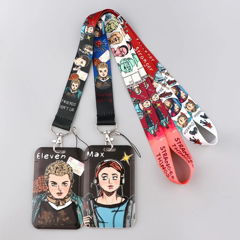 

ER1850 TV Stranger Things Lanyard Card Holder Student Hanging Neck Mobile Phone Lanyard Badge Subway Access Card Holder