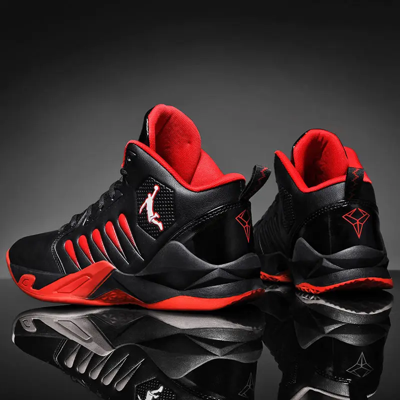 

Black Red Men Basketball Shoes Unisex Street Basketball Culture Sports Shoes High Quality Sneakers Shoes Women Couple Size 36-45