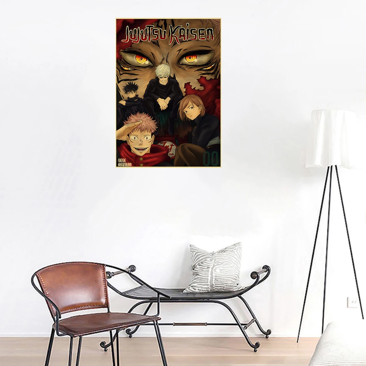 Классические Постеры из коллекции Аниме юютсу кайсен бензопила искусство ретро