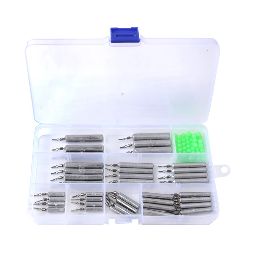 Рыболовные грузики 90 шт./лот сменные тонкие грузила разных размеров с ящиком для