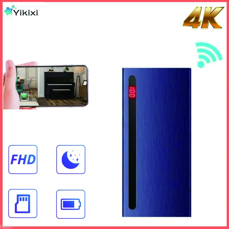 

8000 mAh Portable Power Bank Wireless Wifi Camera HD Outdoors Sports Aerial Photography Camcorder Dual USB Wireless Charging