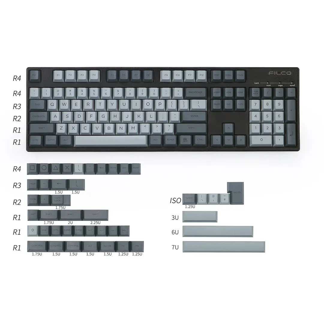 

KBDfans Cement Grey PBT Dye-Sub Keycaps Set