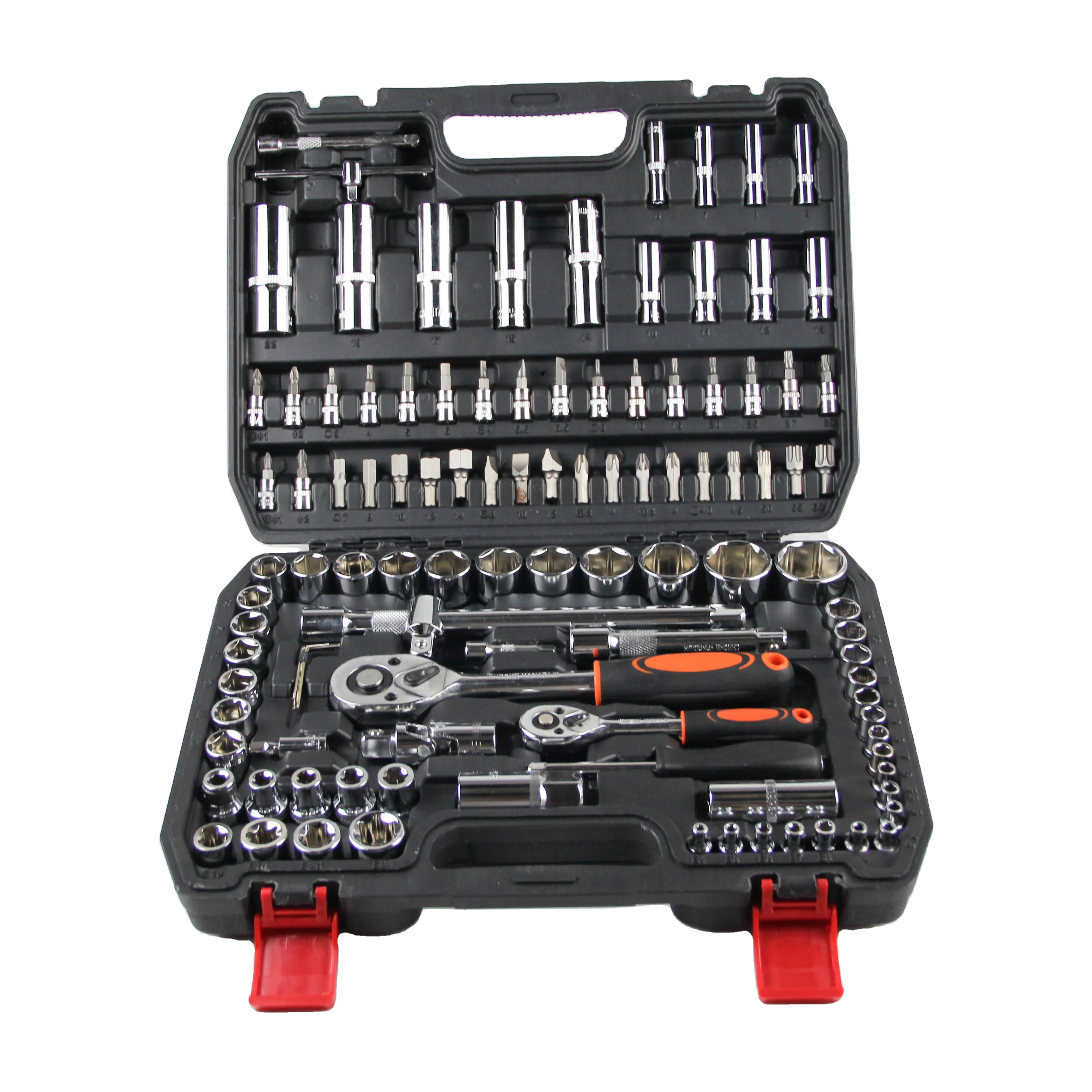 

108PCS Kit Car Repair Sockets Set Hand Tool Sets Combination Socket Wrench Set with Plastic Toolbox