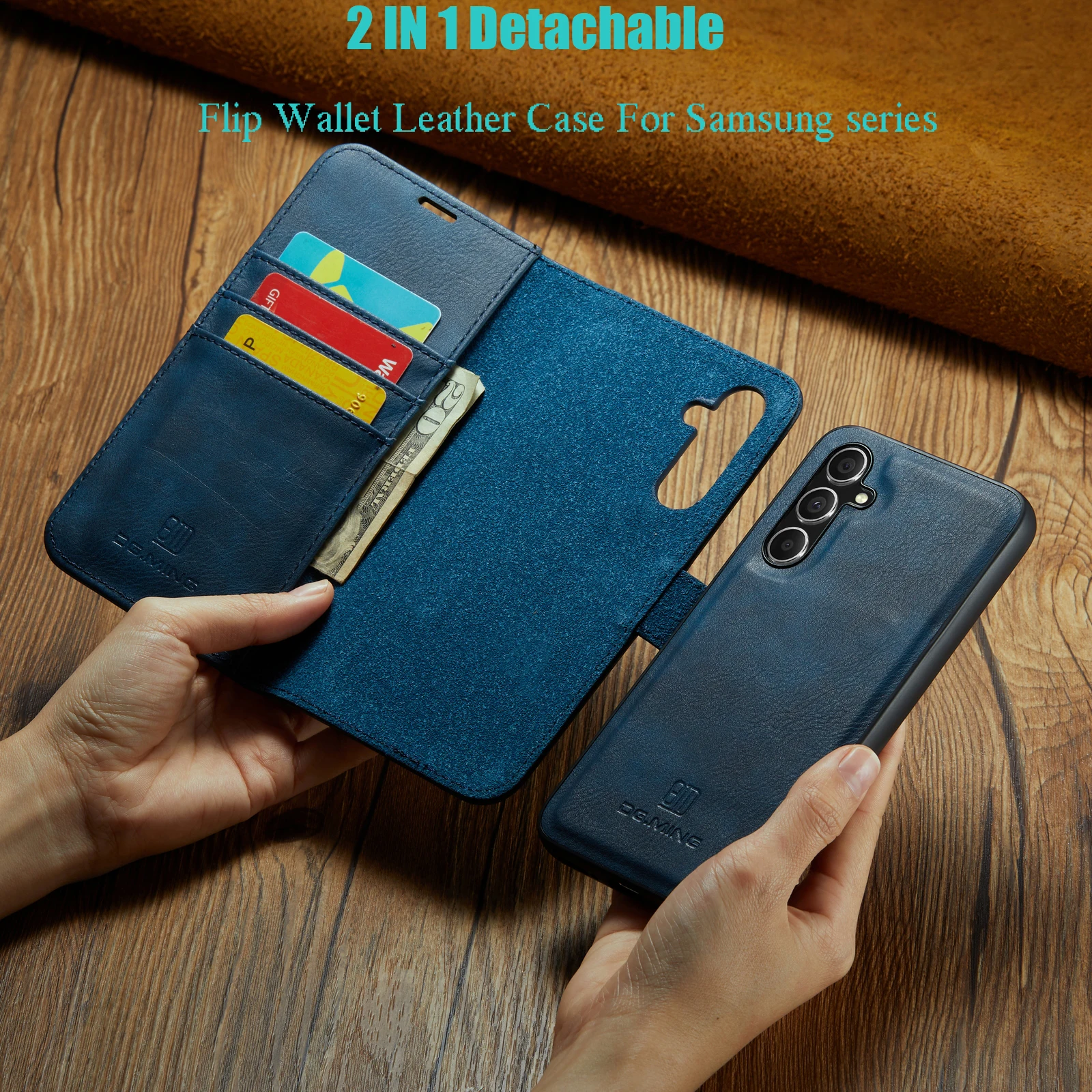 

Detachable Flip Wallet Leather Case For Samsung Galaxy A54 A34 A24 A14 A73 A53 A33 A23 A13 A72 A52 A42 A32 A22 A12 A31 Cover