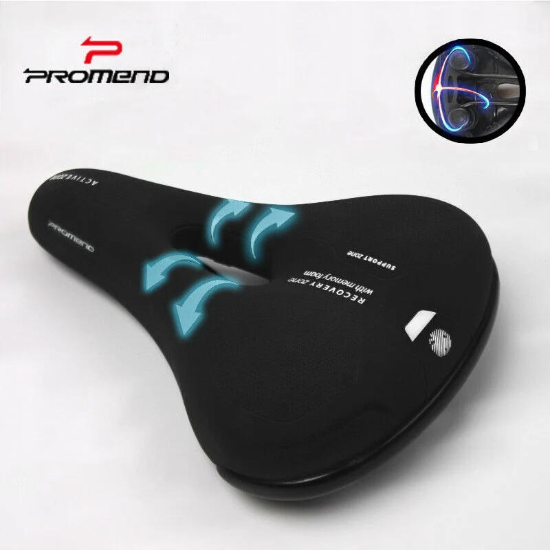 

Седло для горного велосипеда PROMEND, мягкая губка, кожа, широкая Подушка, аксессуары для горного велосипеда