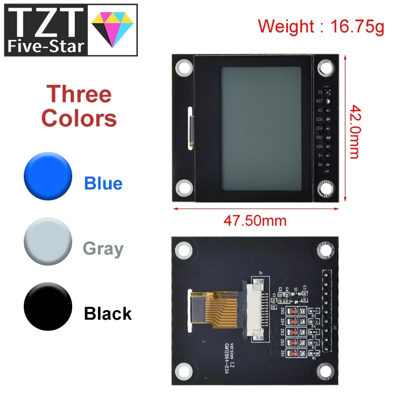 12864 ЖК-экран LCD 12864-03A модуль последовательный порт точечная матрица SPI с железной