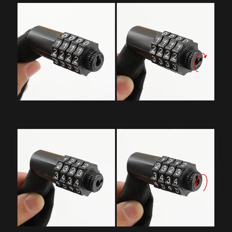 Замок-Антивор велосипедный без ключа 3 9 футов в длину 4 символа