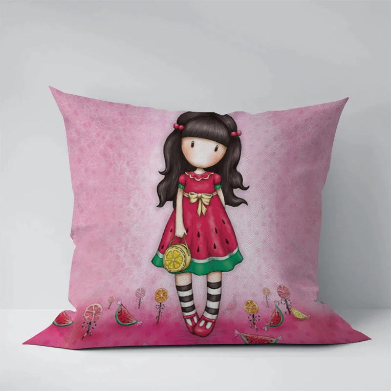 

Cute Pillow Cover Santoro Gorjuss Pillowcases for Pillows 45x45 Pillowcase Decorative Sofa Cushions Short Plush Cushion Covers