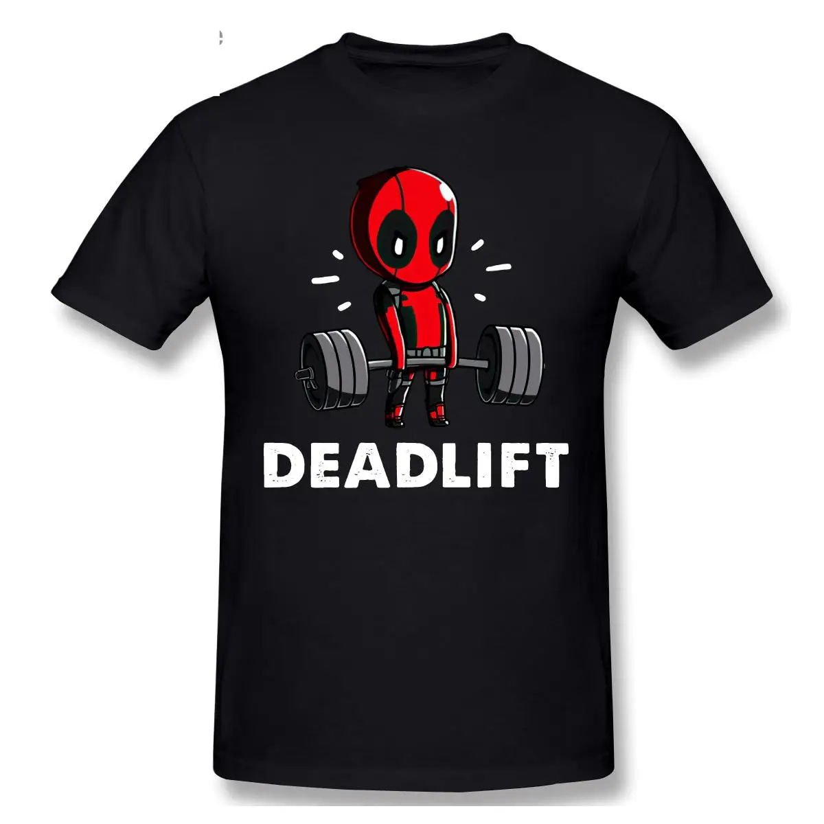 

Amazing Deadpool Deadlift Weightlifting Funny Fitnesst Tshirt Deadpool Supe Hero Tee Shirt High Quality Men