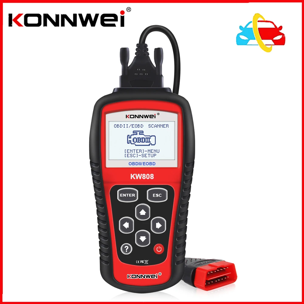 

Автомобильный сканер KONNWEI KW808 kw808OBD 2, автомобильный диагностический сканер OBD2, инструмент для считывания кодов двигателя из фуалта, Odb инструменты для автомобилей