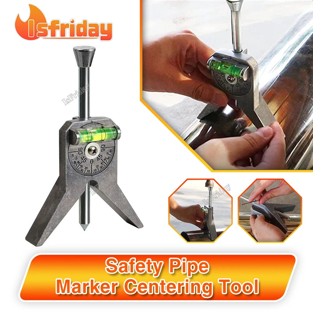 

Safety Pipe Marker Centering Tool,Use to Measure Pipes 0.5" and Up, Standard 4" Y-Type Head Adjustable Set Level Dropship