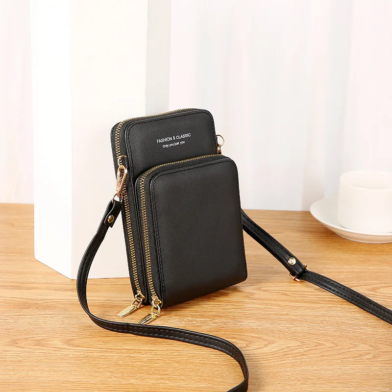 

Mobile Phone Purse Smartphone Wallet PU Leather Shoulder Strap Handbag Women Bag For Ladies Wallet Shoulder Money Bags 2022