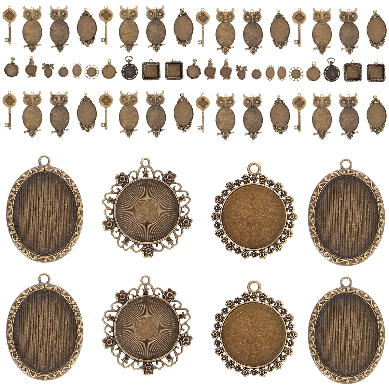 

Pendant Bezel Metalholder DIY Jewelry Making Accessories Trays Bezels Resin Blanks