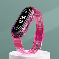 for mi band 7 6 5 4 3 strap transparent glacier discovery edition silicone xiaomi 6 5 4 3 watch band bracelet sports wrist belt