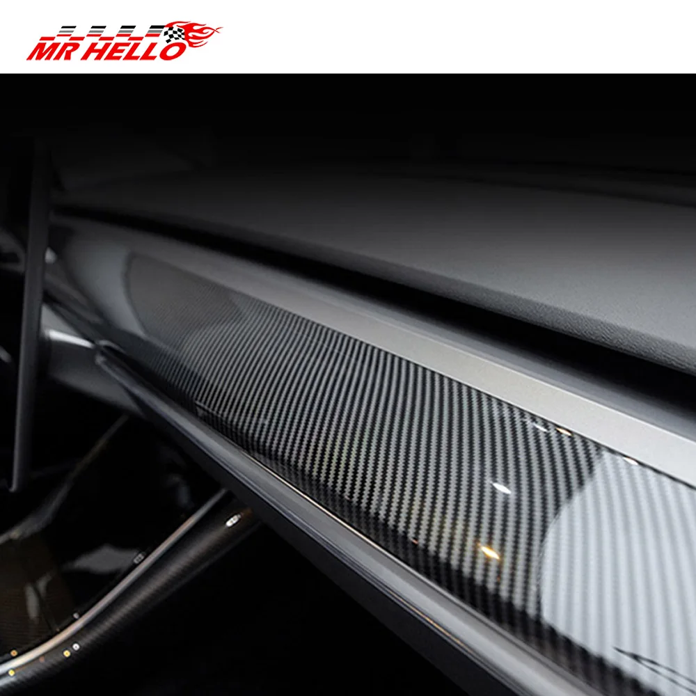 

Крышка приборной панели центральной консоли автомобиля для Tesla Model 3Y, аксессуары из углеродного волокна ABS, аксессуары для интерьера