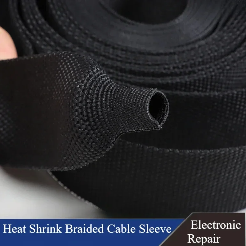 

Термоусадочная плетеная кабельная муфта 6 ~ 100 мм, изоляционная огнестойкая проволочная обмотка, защитная оболочка, органайзер для автоматических линий из ПЭТ