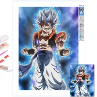dragon ball gogeta picture 5d diamond painting cross stitch full round drill embroidery kit bedroom home decor anime diy artwork