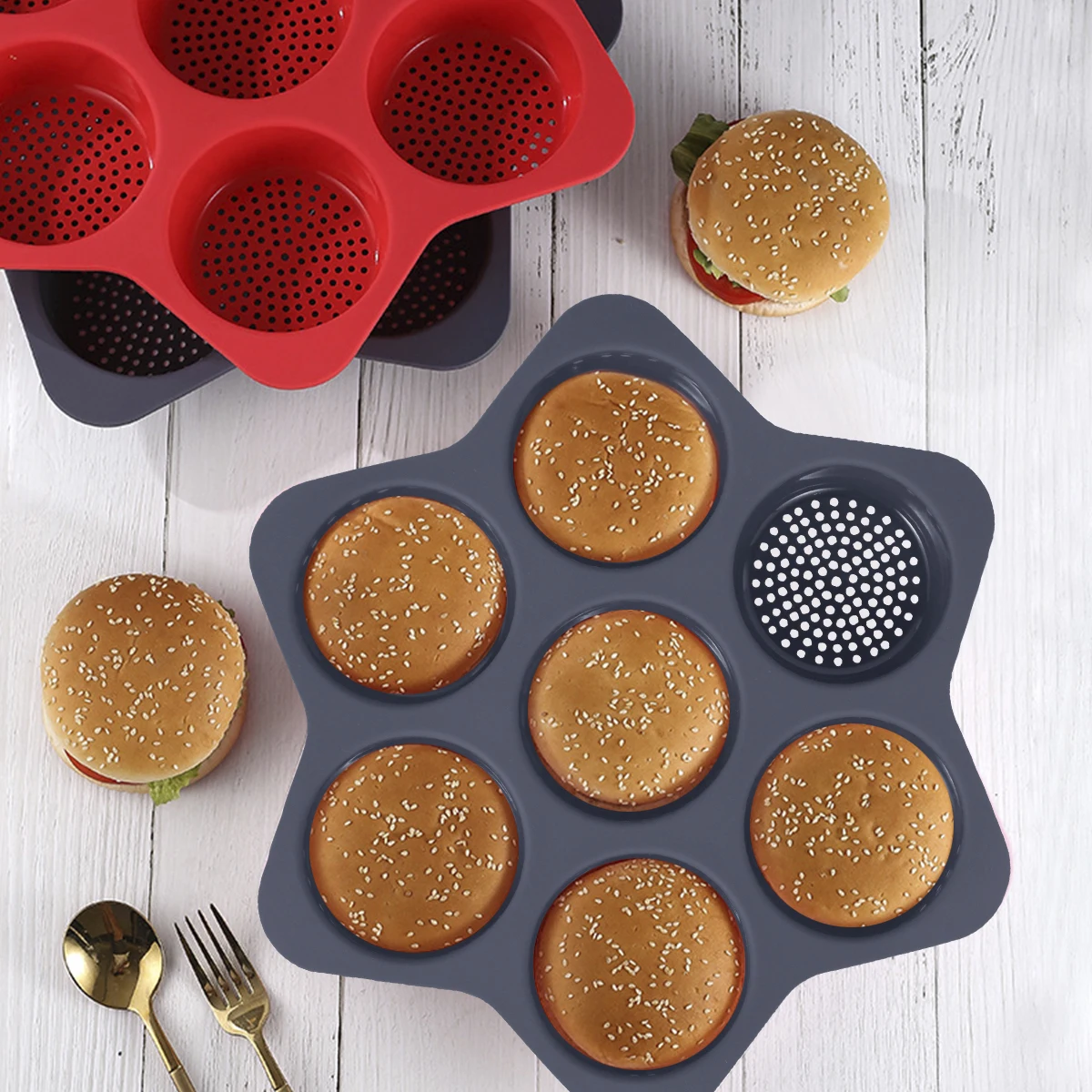 

2 шт., силиконовые формы для выпечки, 7 яиц