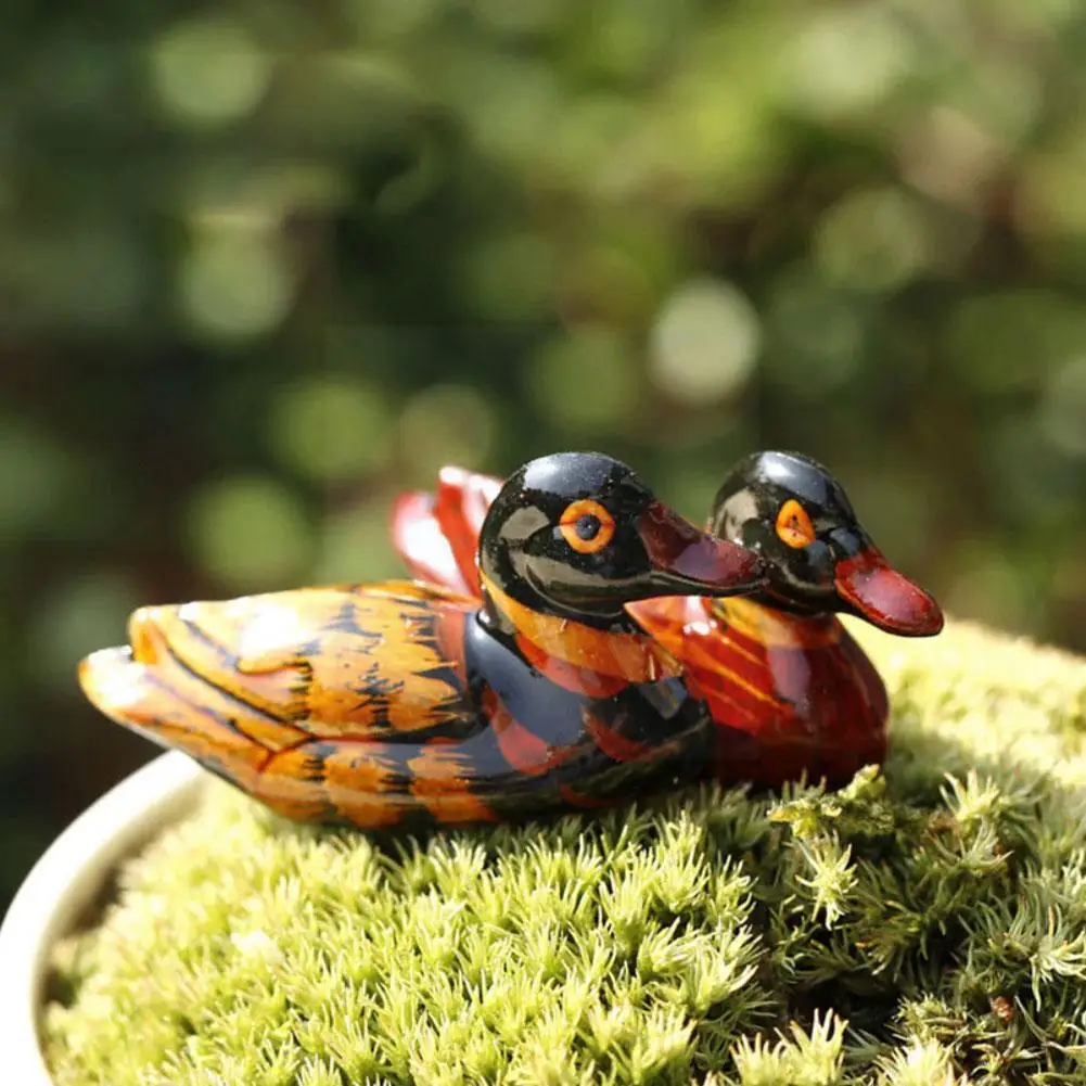 

One Piece Mandarin Duck Statue Decoy Artificial Animal Home Garden Pool Pond Mini Cute Lawn Decors Ornaments Garden Sculptu Q6f8