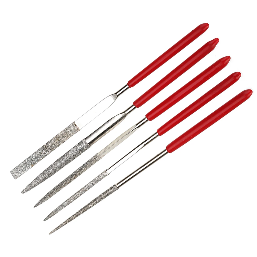 

5 Pcs/set Woodworking Double Sided Rasp Flat Round Steel File Wood Metal Ceramic Polishing Tool Kit Wood Rasp
