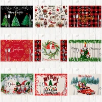 new innovative christmas decorative mat linen durable table mat antifouling solid table mat placemats for table table mat