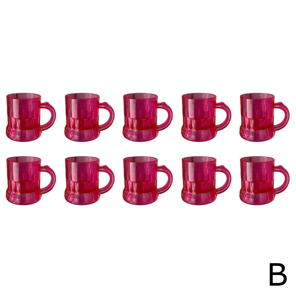 Мини-пивные кружки многоразовые стеклянные с ручками для сока виски