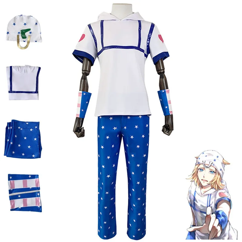 

Anime Jonathan Joestar JOJO Bizarre Adventure：Phantom Blood Cosplay Costume Sweater Printing Trousers Man Woman Halloween Suit