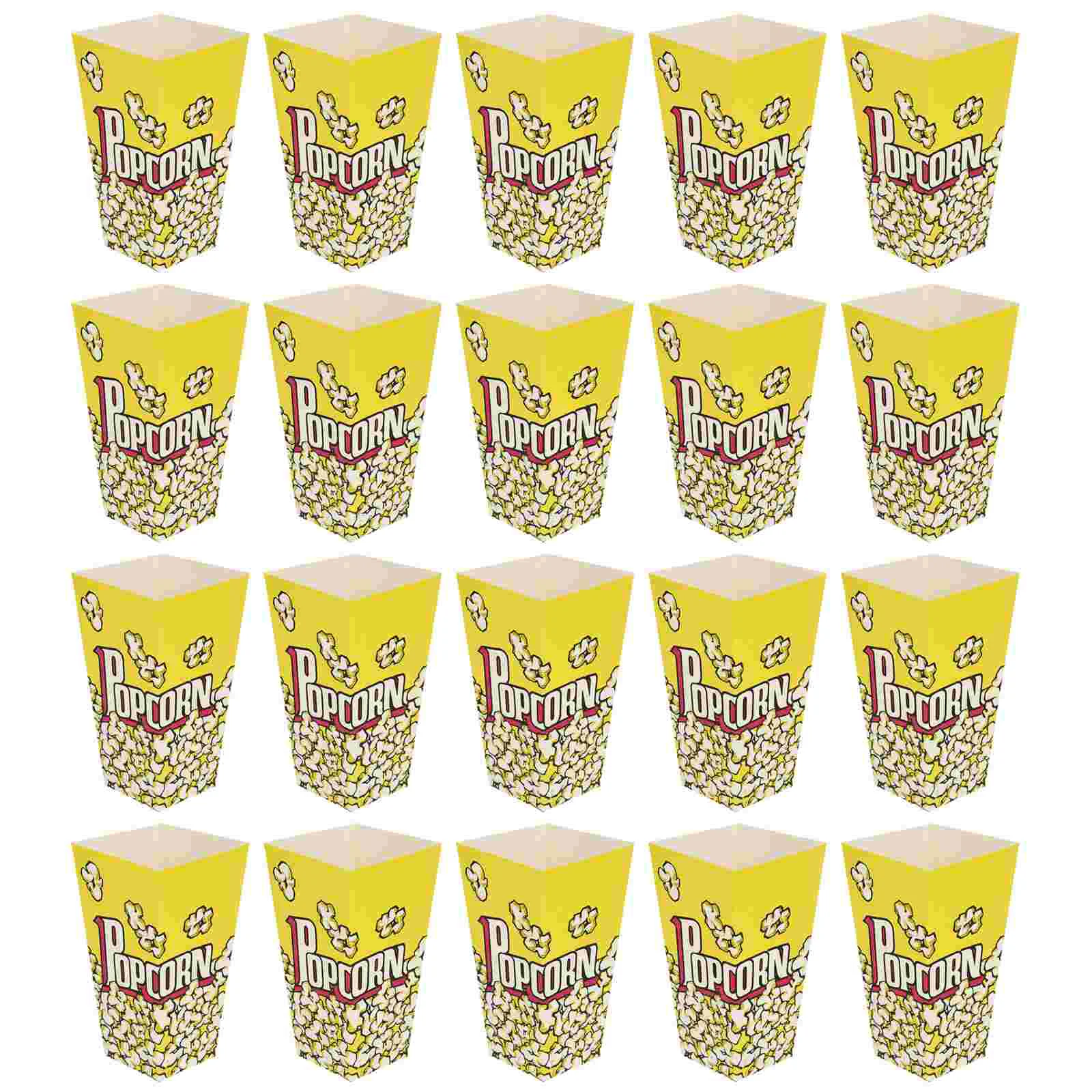 

100pcs Popcorn Boxes for Party Popcorn Holders Paper Popcorn Buckets Popcorn Tubs