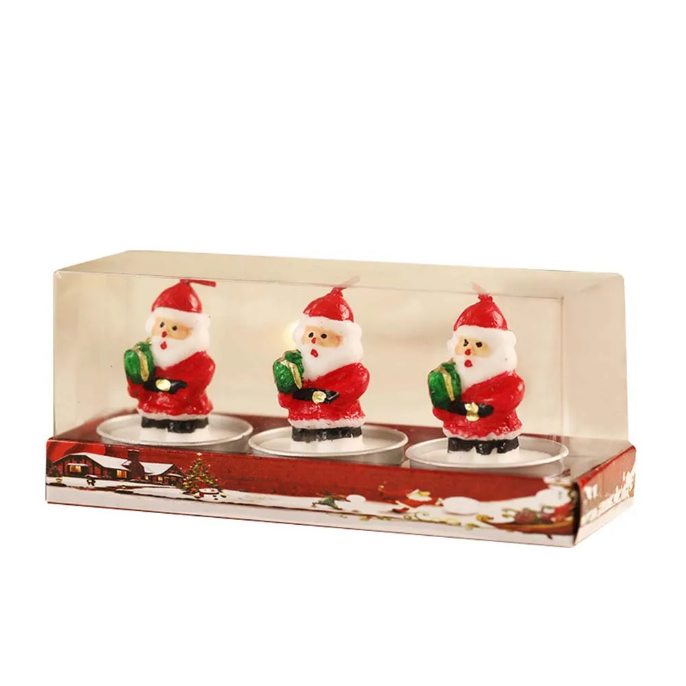 3 шт. свечи в виде Санта-Клауса для рождественской елки