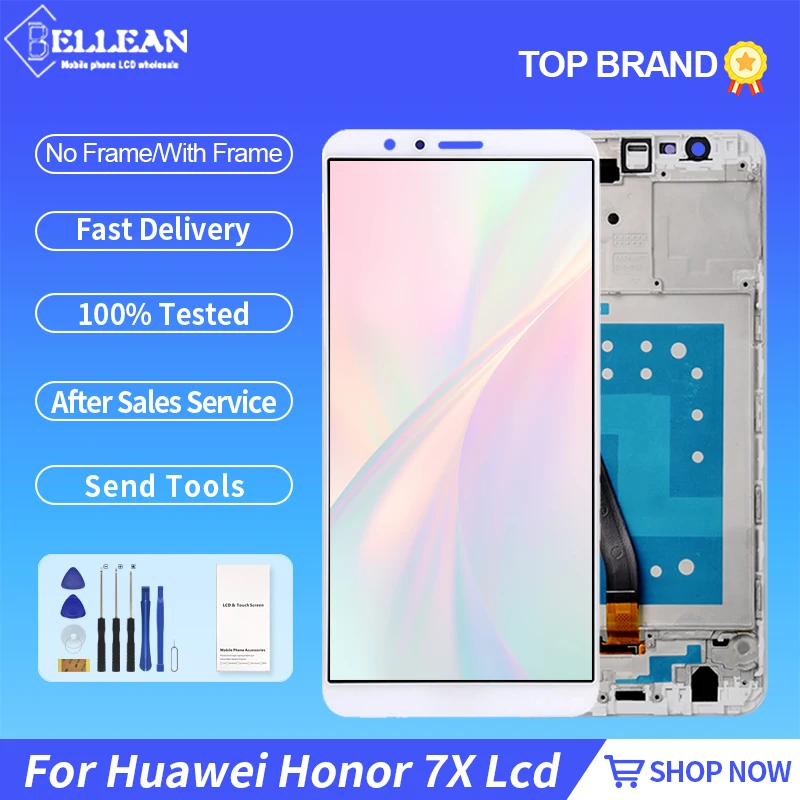 

5,93 Дюймовый Матовый дисплей Catteny для Huawei Honor 7X, ЖК-дисплей с сенсорным экраном, дигитайзер в сборе, запасные части с рамкой