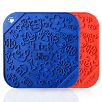 Silicone Pet Licking Mat With Suction Dog Lick Pad Slow Feeder Licky Mat For Dogs Pet Bathing Distraction Pads Food Dispenser