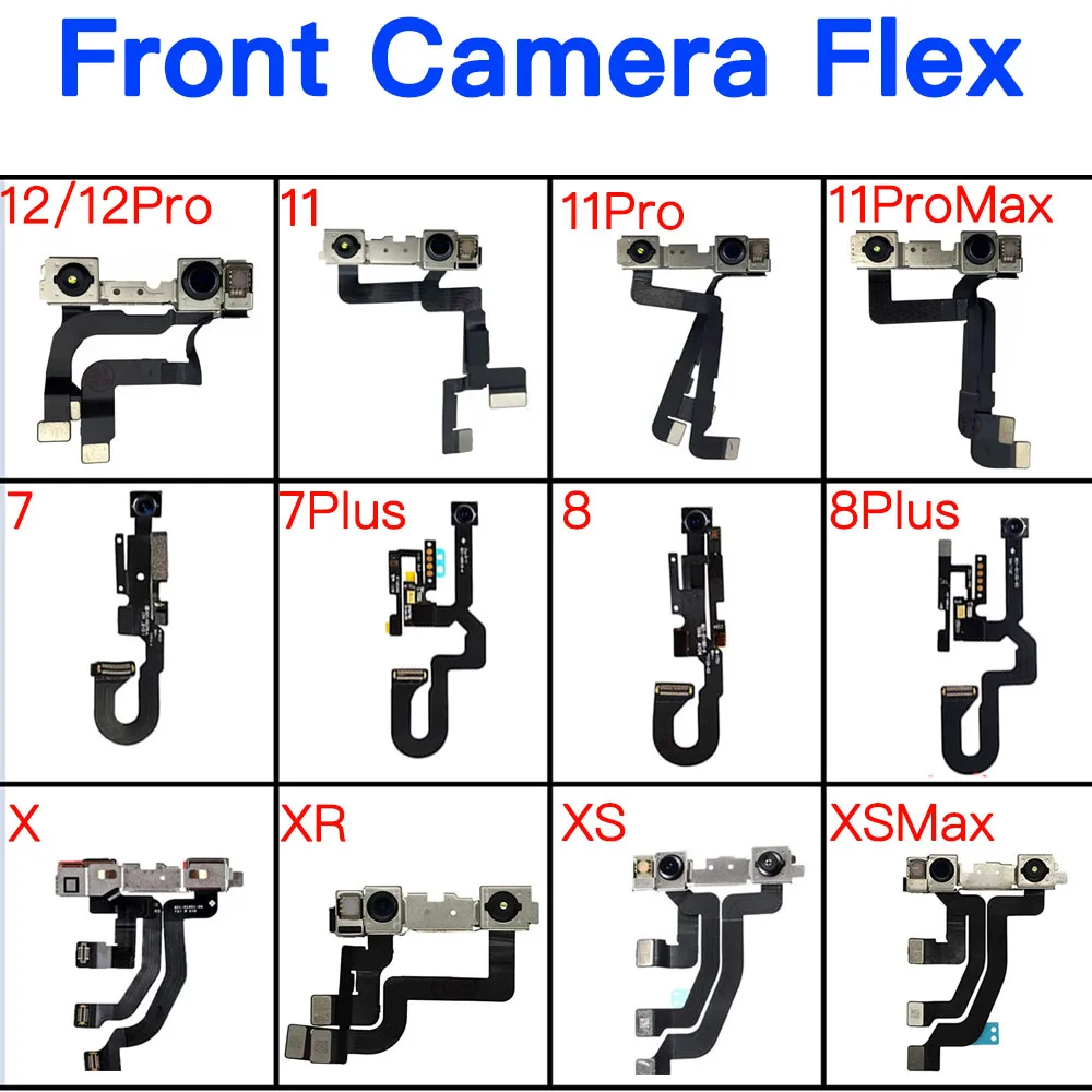 

Гибкий кабель для фронтальной камеры для iPhone 7, 7P, 8 Plus, X, XR, XS, 11, 12 Pro Max, фронтальная камера, датчик приближения, микрофон