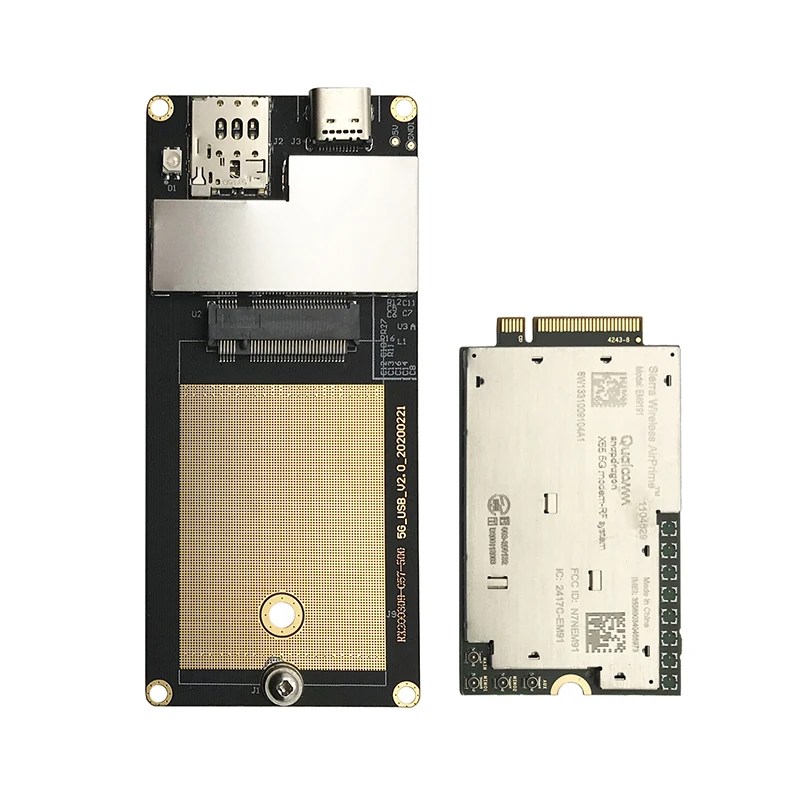 Модуль AirPrime Sierra Wireless EM9191 5G и диапазоны LTE M.2 NR Sub-6 ГГц с адаптером USB 3.0 PCIe
