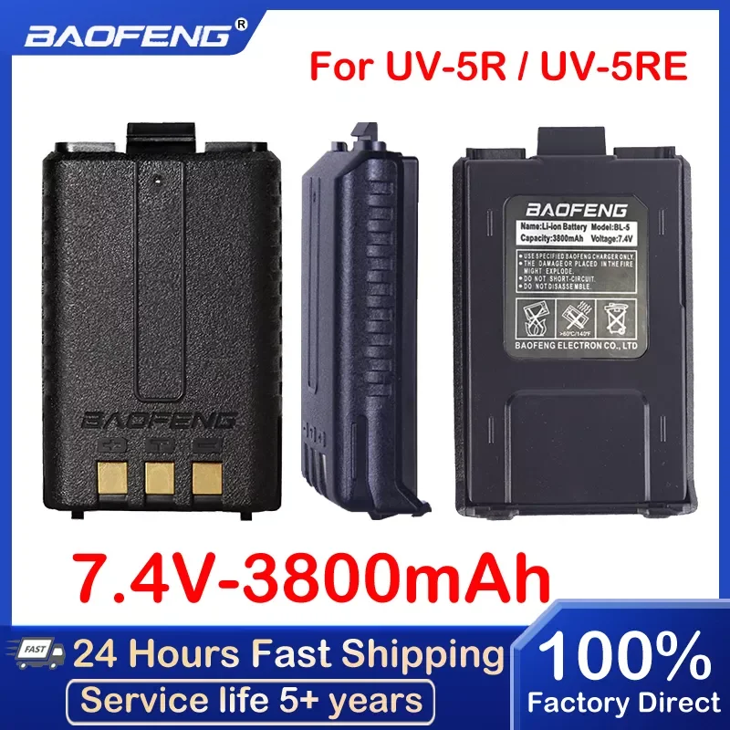 

New 3800mAh 1800mAh Battery For Two Way Radio Walkie Talkie Accessories UV 5R Battery For UV-5RA UV-5RE