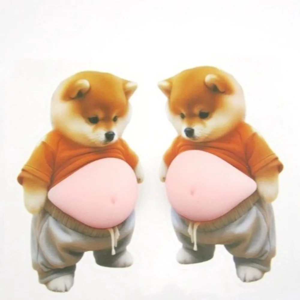 

3D-наклейки Shiba Inu TPR розовые 2/4 штуки