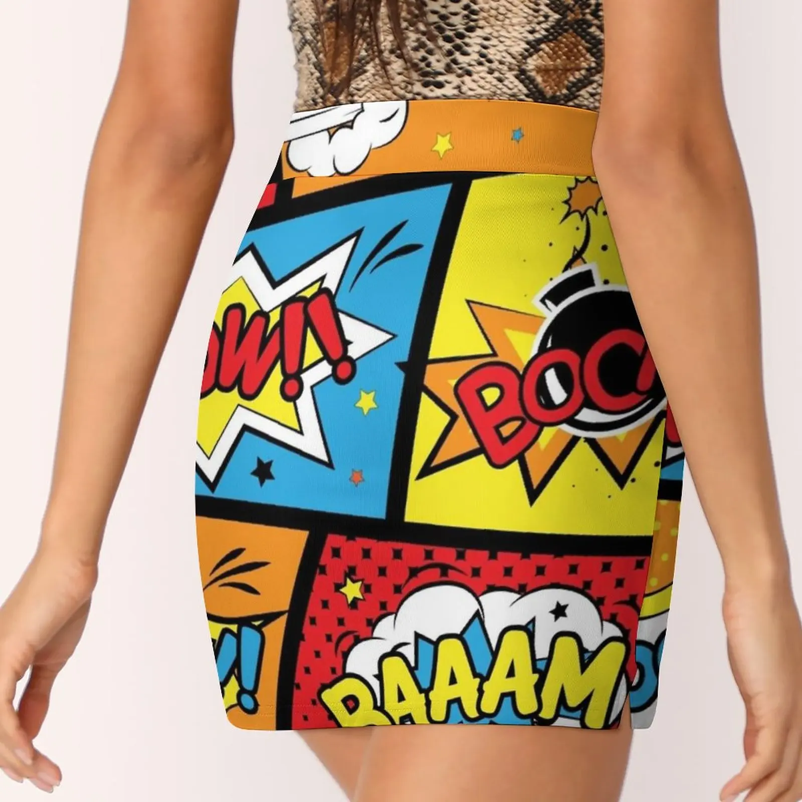 Юбки Comic Pop Art Explosions Bomb Женская мода 2022 брюки мини-юбки офисная короткая юбка в