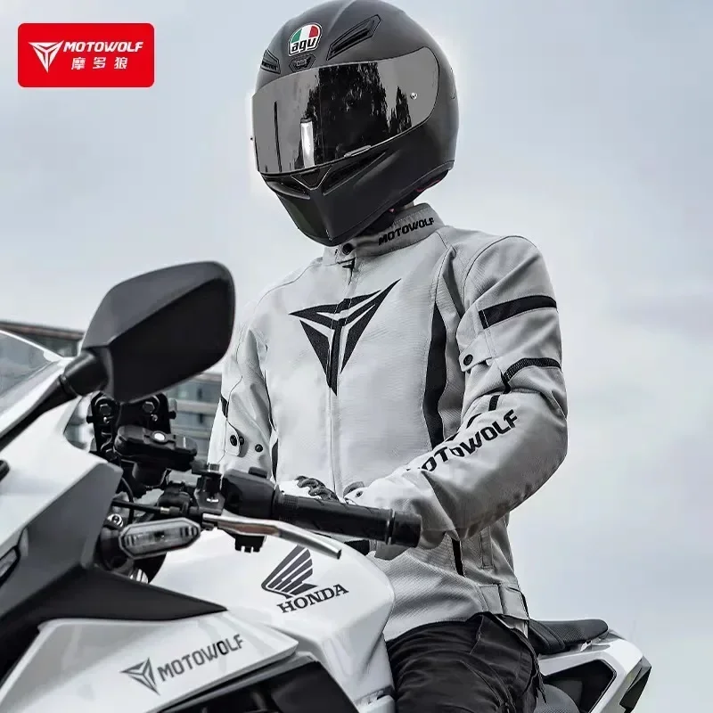 MOTOWOLF куртка мотоциклиста Мужская Всесезонная теплая изоляционная дышащая