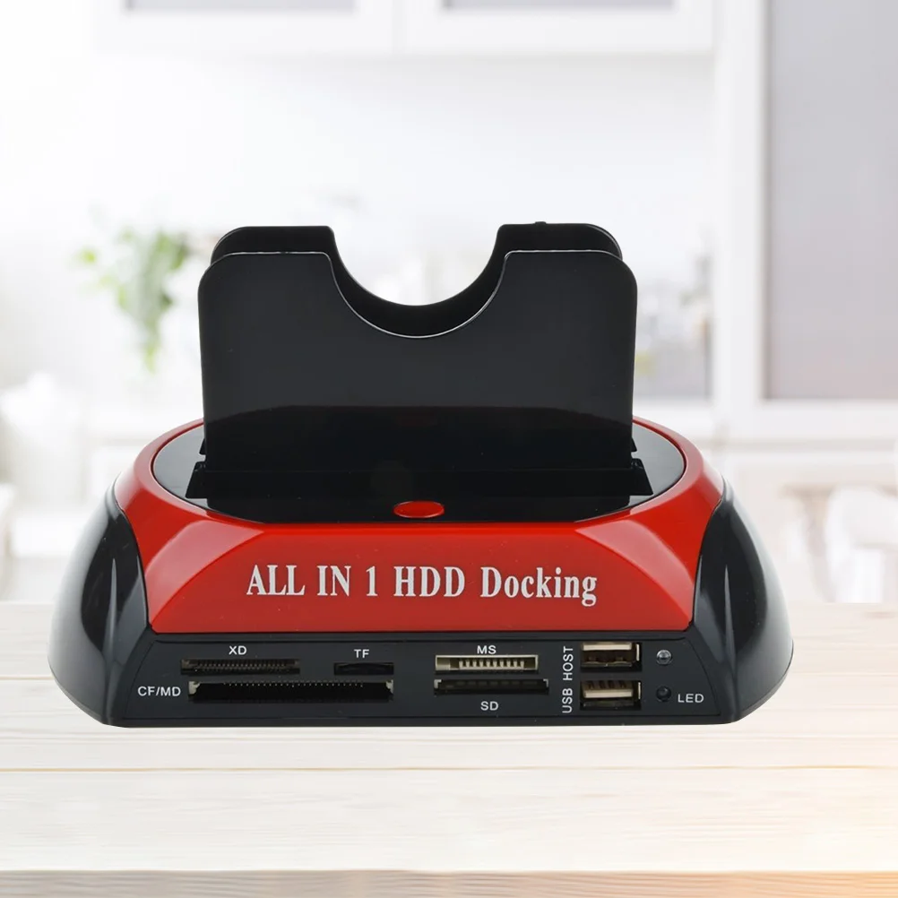 

HDD Docking Station IDE Dual USB Clone Hard Drive Multi Function Reader With US Plug