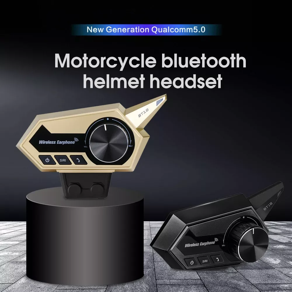 

NEW2023 2500mAh BT Bluetooth 5.0 Motorcycle Helmet Headset Wireless IP67 Waterproof Handsfree Stereo Earphone Motorbike Hifi Hea